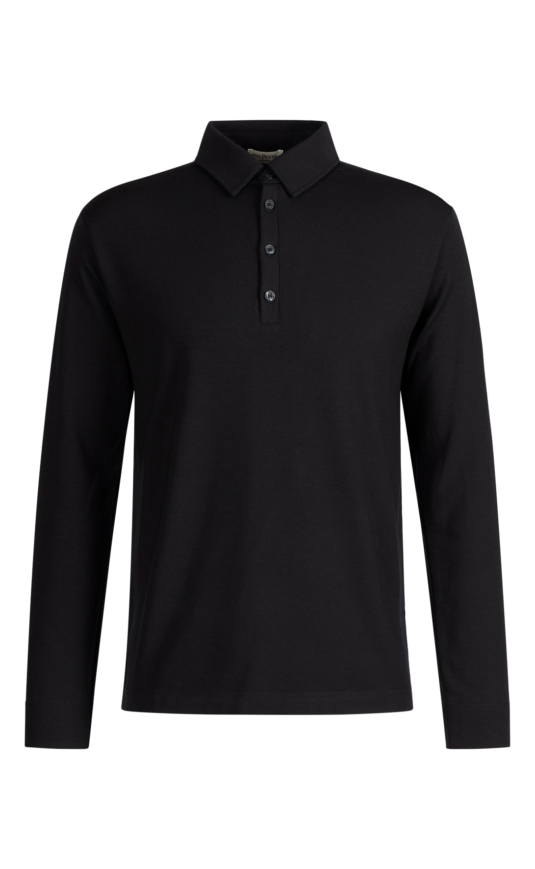 Long-sleeved polo made of viscose premium jersey