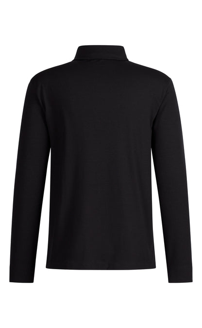 Long-sleeved polo made of viscose premium jersey