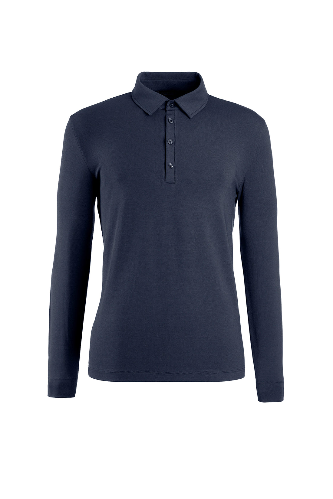 Long-sleeved polo made of viscose premium jersey