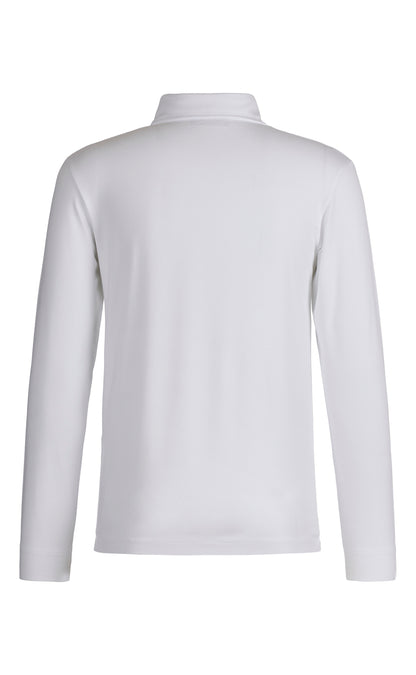 Long-sleeved polo made of viscose premium jersey