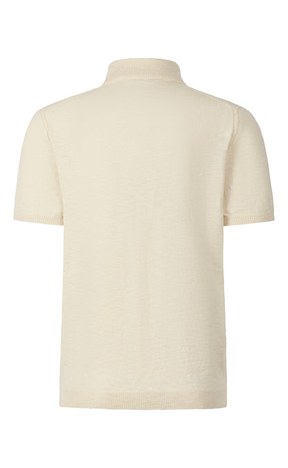 Polo in soft cotton slub yarn, relaxed fit