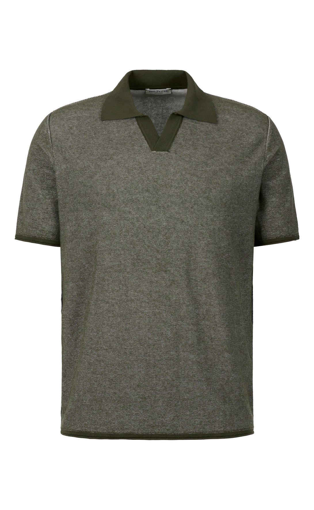Supersoft knitted polo shirt made of the finest cotton, double-faced, relaxed fit