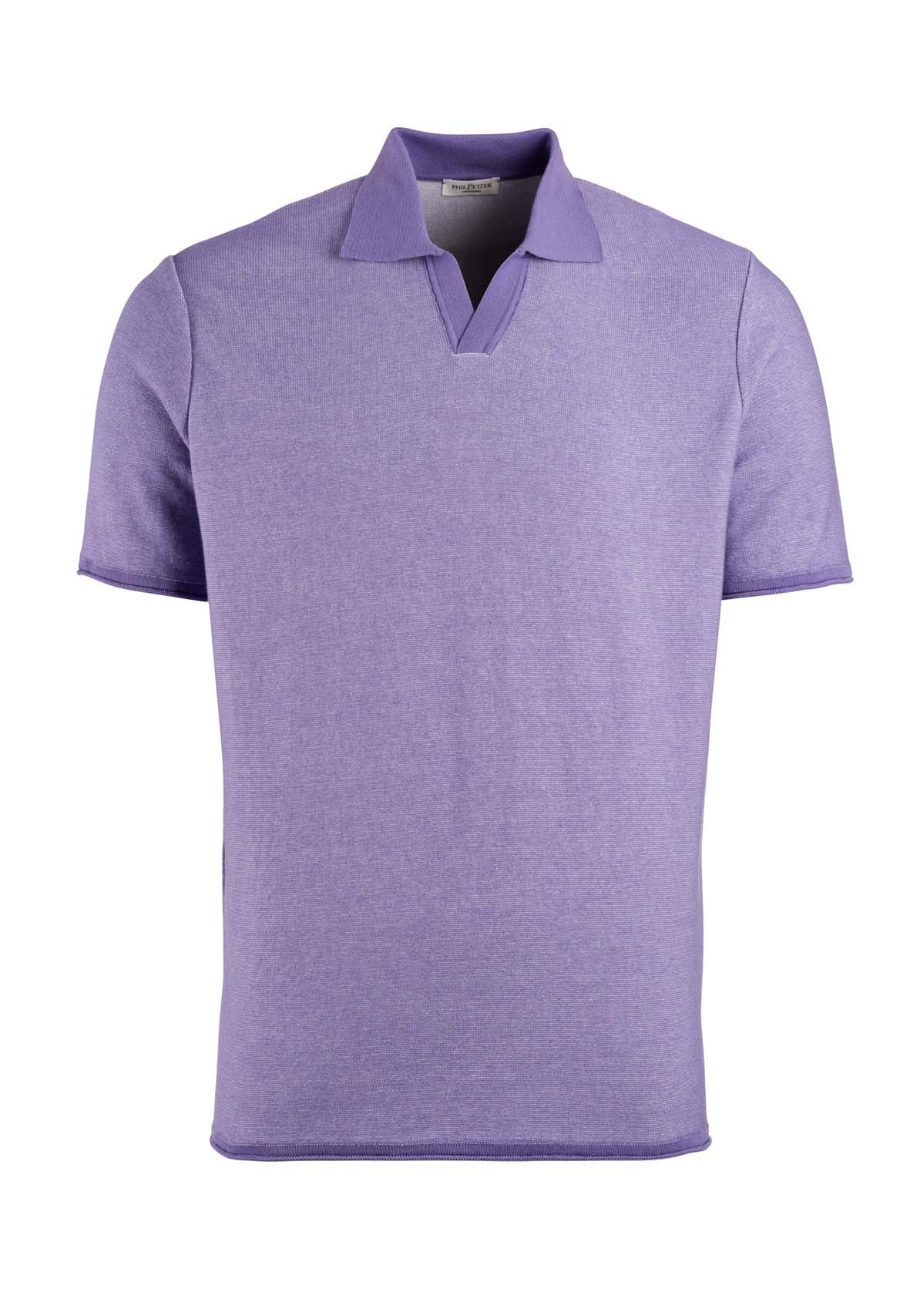 Super soft knitted polo made of finest cotton, double face, relaxed fit