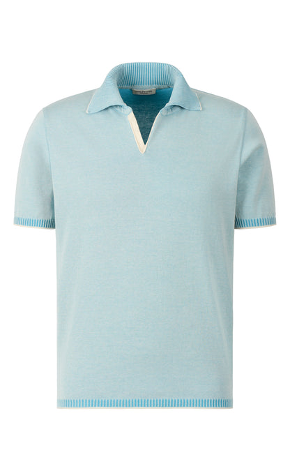 Supersoft, plated knit polo shirt made of the finest cotton, regular fit