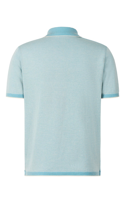 Supersoft, plated knit polo shirt made of the finest cotton, regular fit