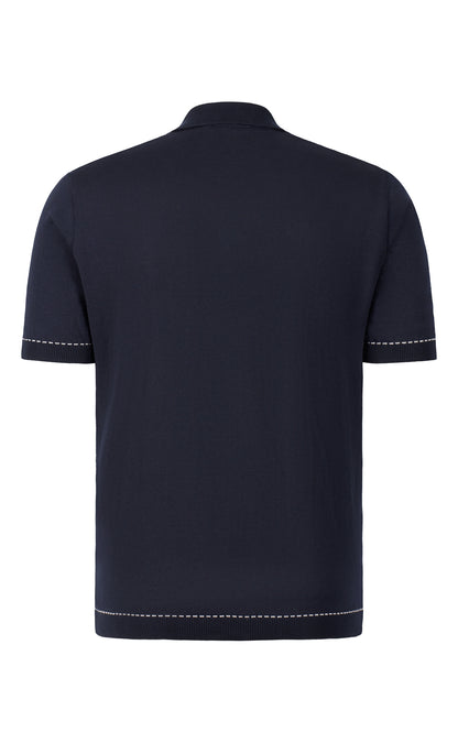 Buttonless polo shirt made from the finest cotton, relaxed fit