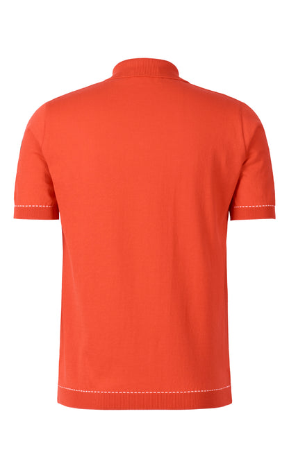 Buttonless polo shirt made from the finest cotton, relaxed fit