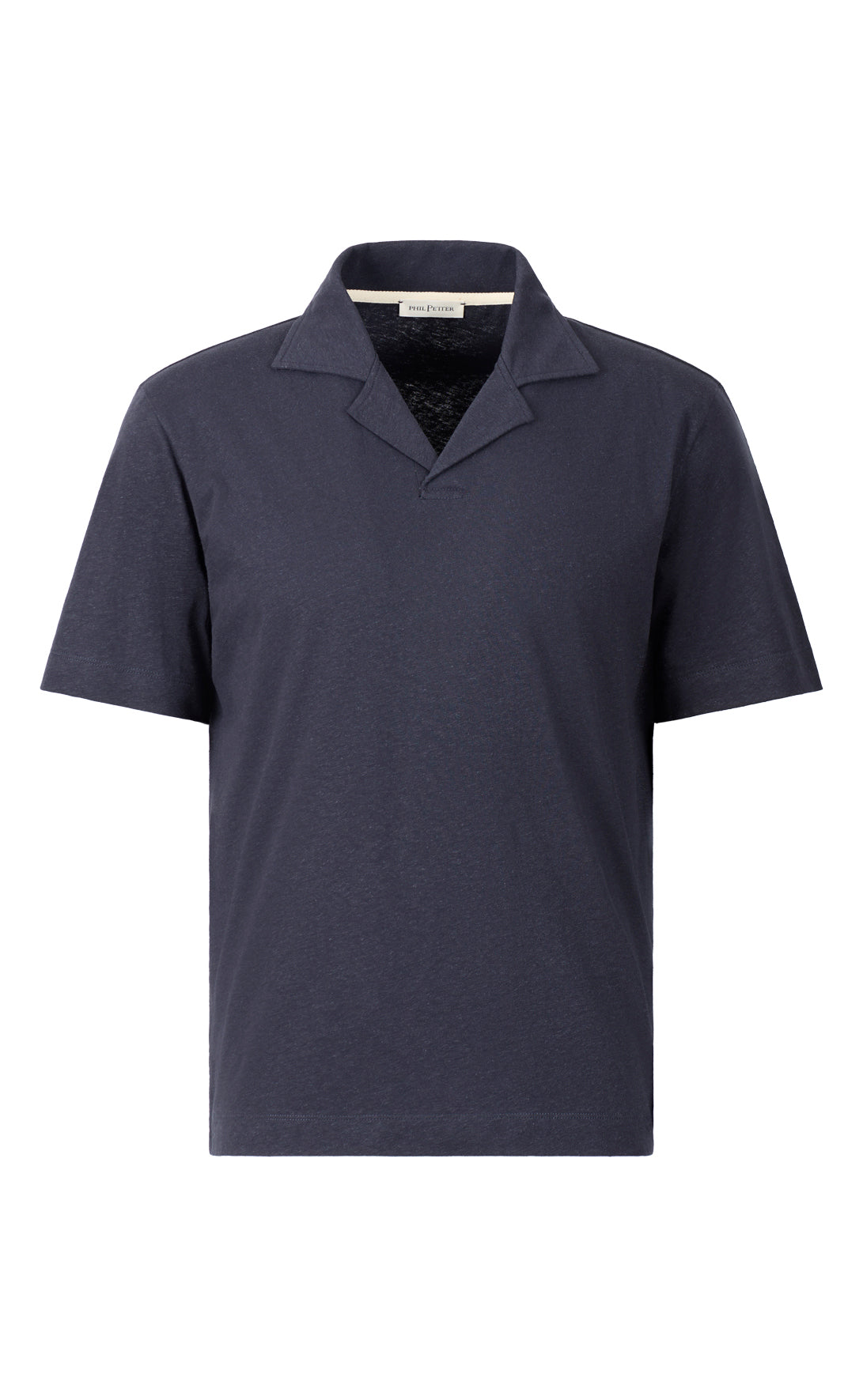 Polo shirt made from a cooling cotton-linen blend, casual fit