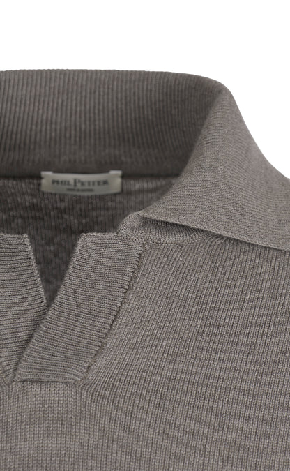 Supersoftes Langarm-Polo ohne Nähte aus langlebigem Kaschmirmix, relaxed fit
