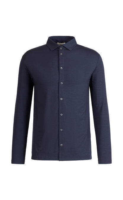 Easy-care and ultra-comfortable: shirt in premium jersey LIGHT, regular fit