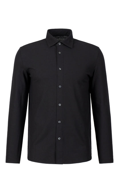 Hemd aus feinem Baumwoll-Crêpe-Jersey, Regular Fit