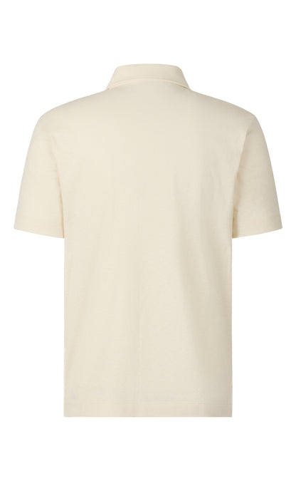 Short-sleeved shirt made from cooling cotton-linen blend, relaxed fit
