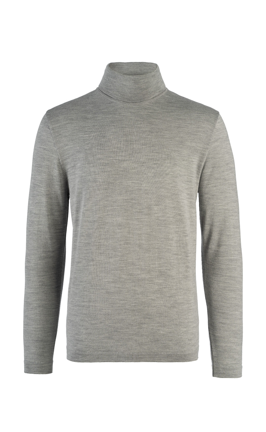 Turtleneck sweater made of extra-fine merino silk yarn
