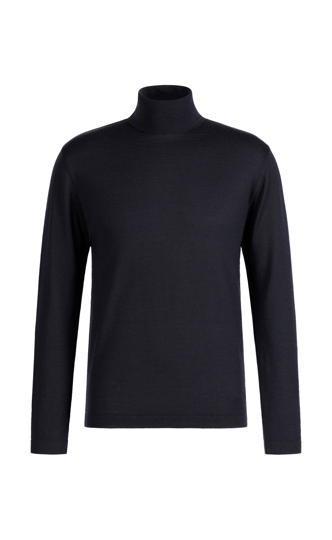 Turtleneck sweater made of extra-fine merino silk yarn