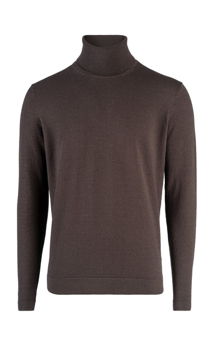 turtleneck sweater made of merino wool with stretch