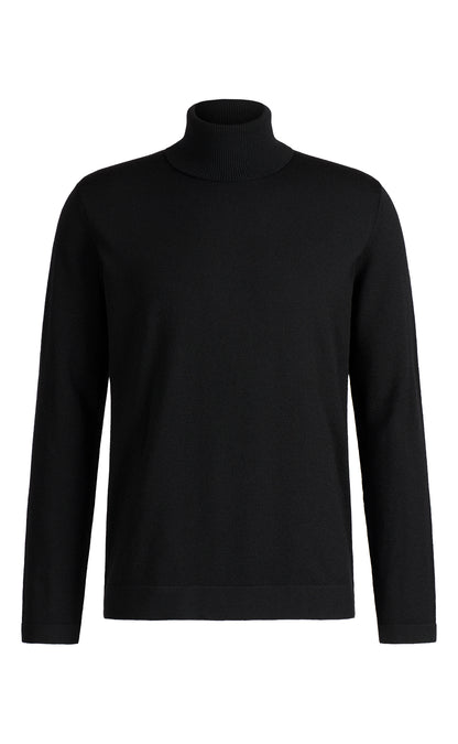 Super comfortable turtleneck sweater made of merino wool with functional stretch, regular fit