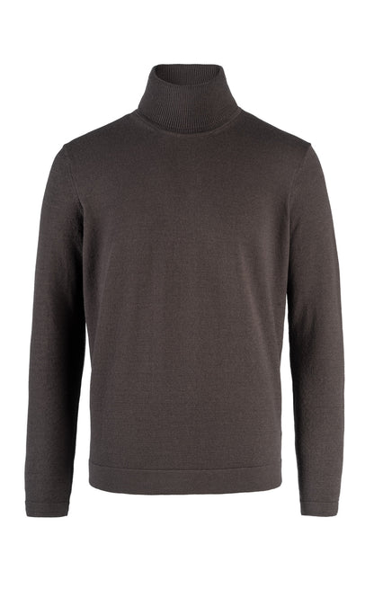 turtleneck sweater made of merino wool with stretch