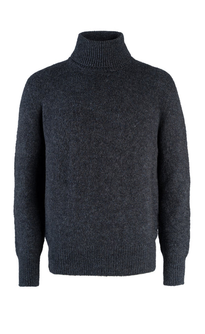 Super soft turtleneck sweater in tweed look, relaxed fit