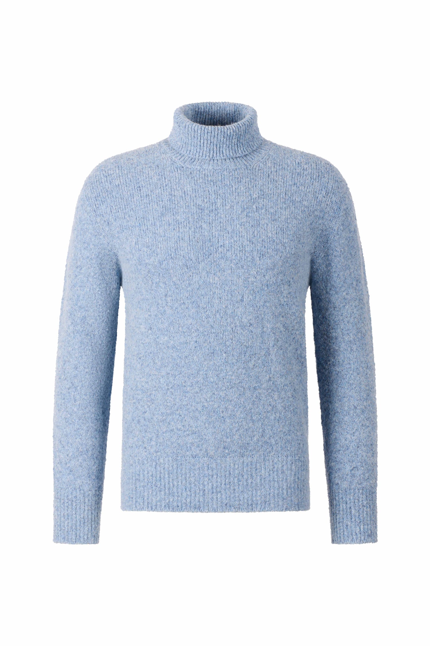 Seamless gestrickter Rollkragen-Pullover aus supersoftem Tweedgarn, relaxed fit