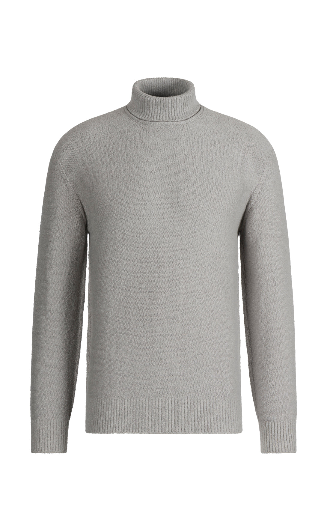 Seamless turtleneck sweater in skin-friendly winter cotton, relaxed fit