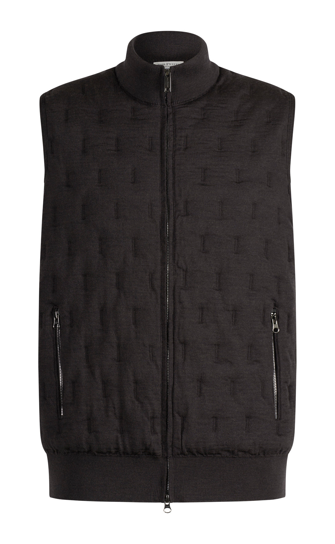 Innovative zip-up gilet in a quilted look made from the finest merino wool, relaxed fit