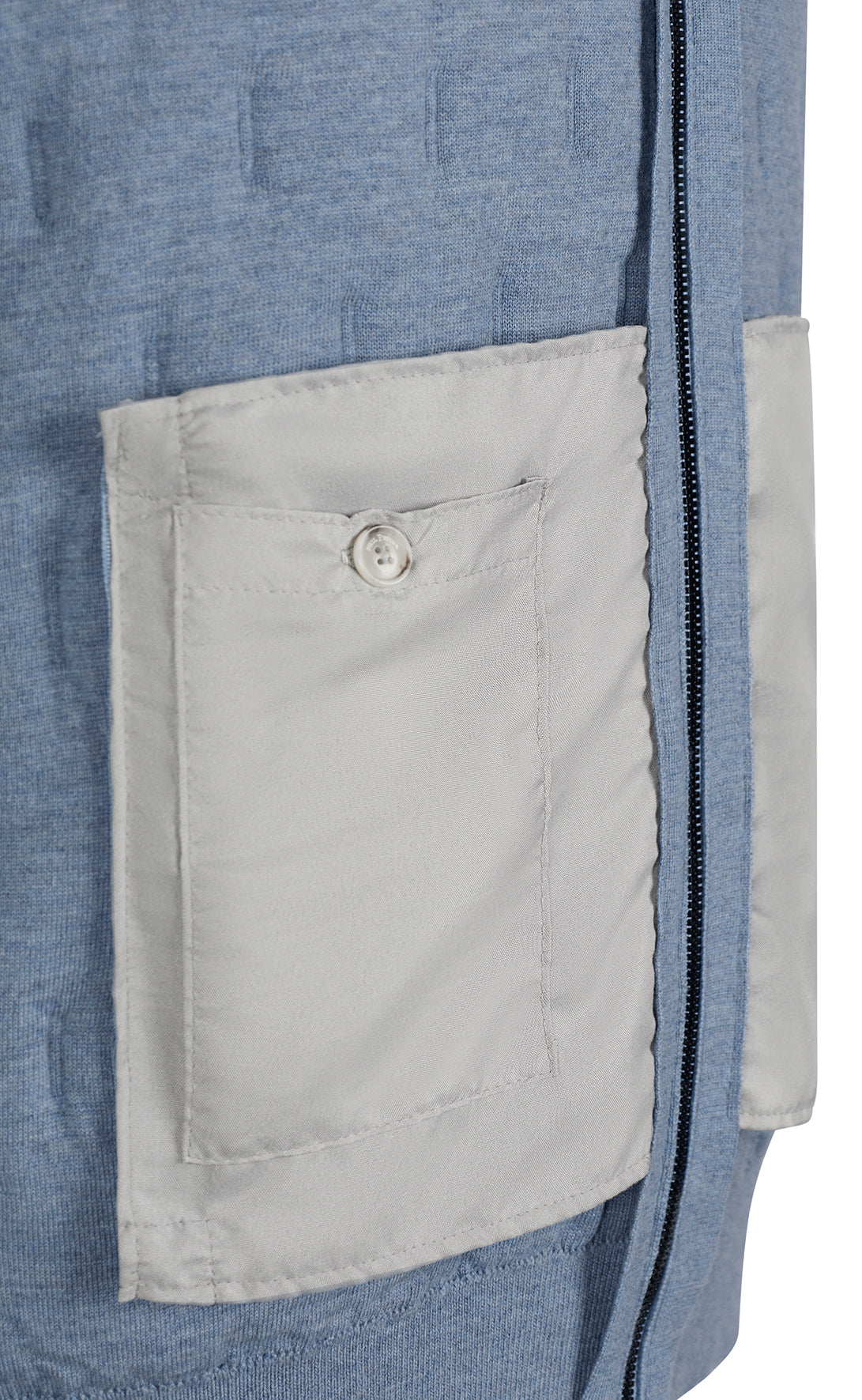 Innovative zip-up gilet in a quilted look made from the finest merino wool, relaxed fit