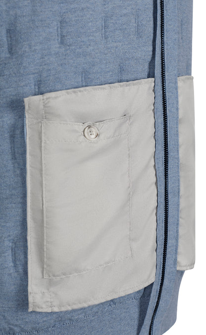 Innovative zip-up gilet in a quilted look made from the finest merino wool, relaxed fit