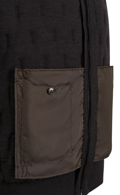 Innovative zip-up gilet in a quilted look made from the finest merino wool, relaxed fit