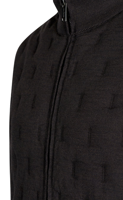 Innovative zip-up gilet in a quilted look made from the finest merino wool, relaxed fit