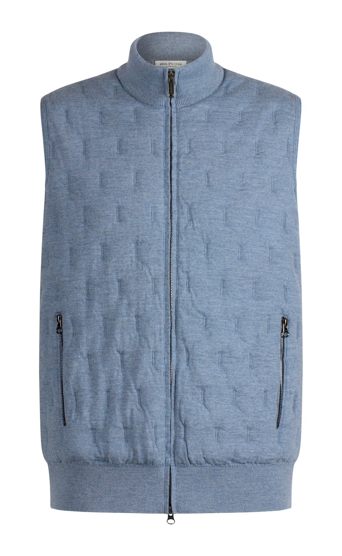 Innovative zip-up gilet in a quilted look made from the finest merino wool, relaxed fit