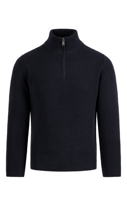 Zipptroyer made from > 10,000m finest Merino wool, regular fit