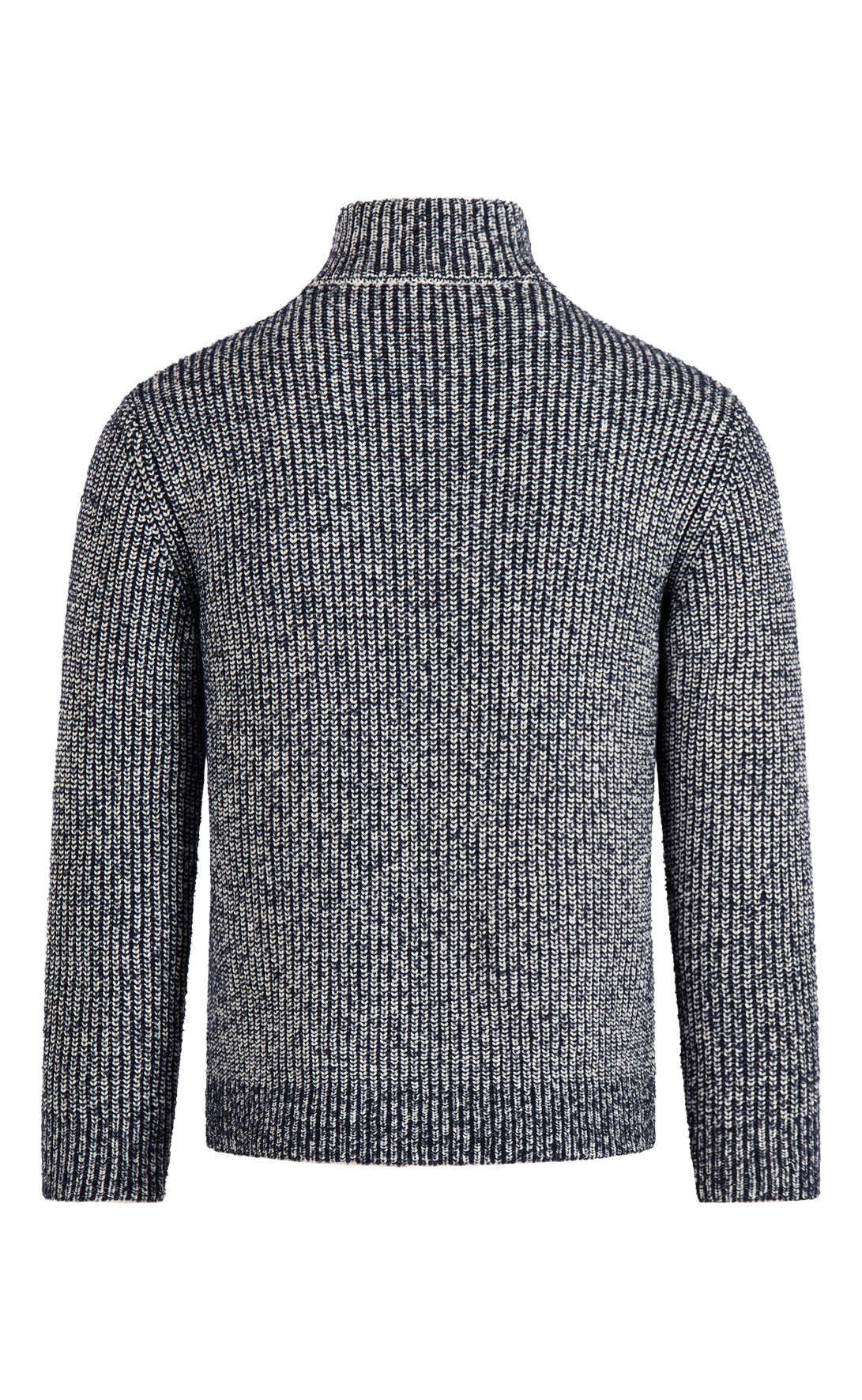 Zipptroyer in 2-color pearl catching structure made of merino wool, relaxed fit