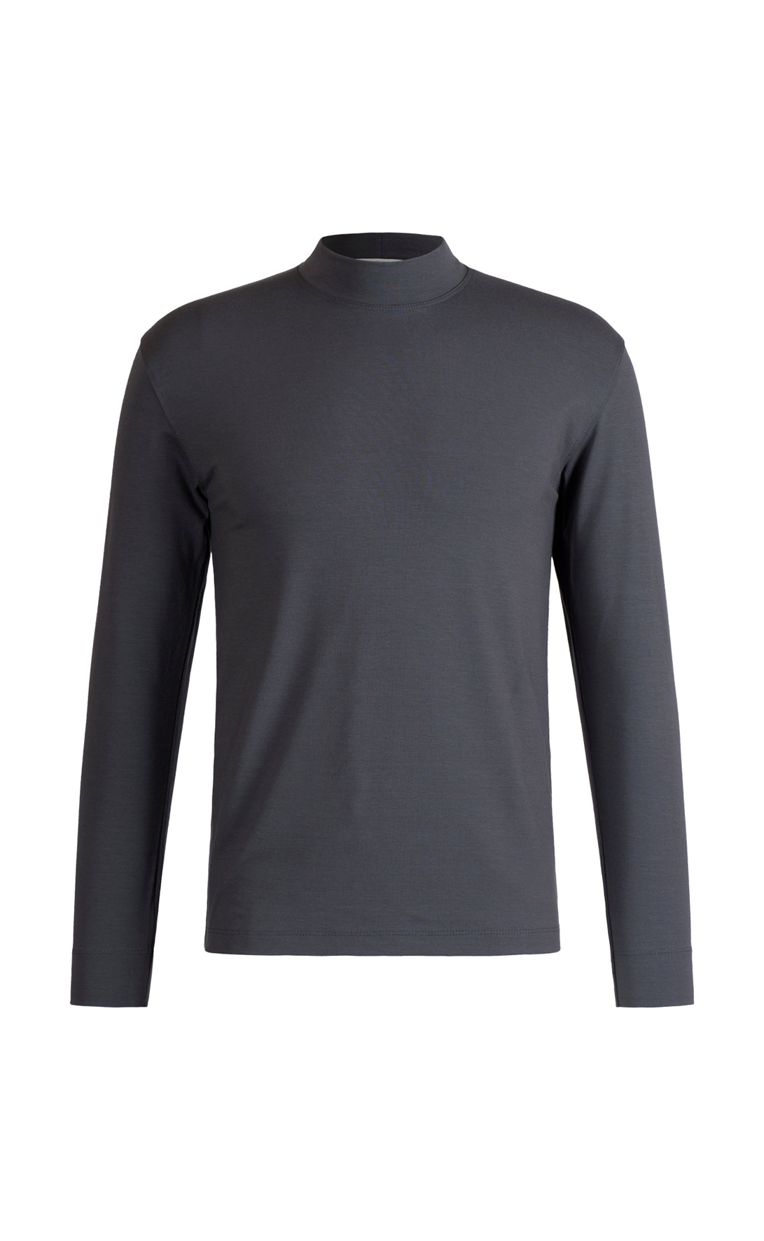 Stand-up collar shirt, long sleeve, viscose stretch