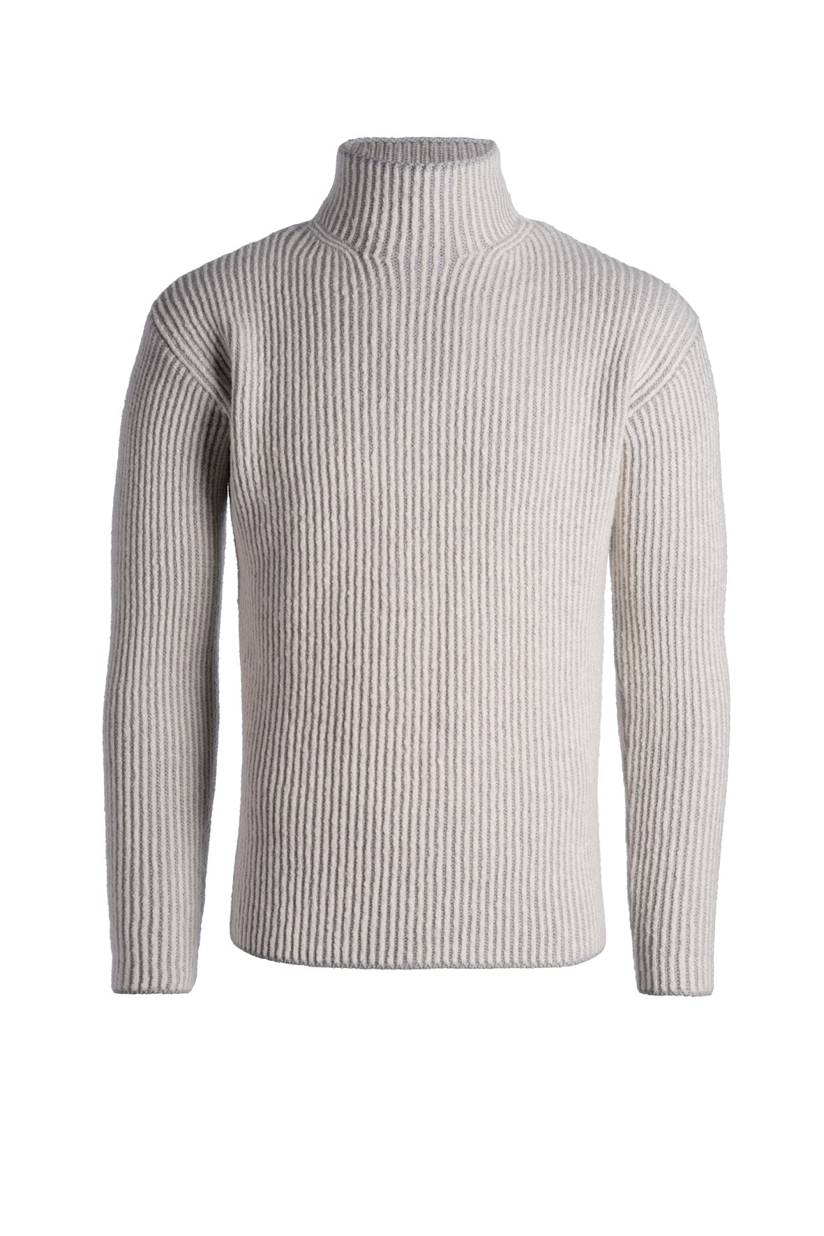 stand-up collar sweater made of merino and winter cotton