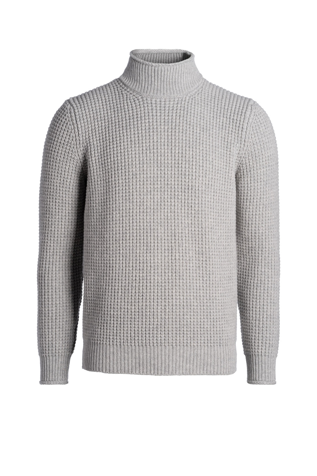 stand-up collar sweater made of cashmere-merino blend