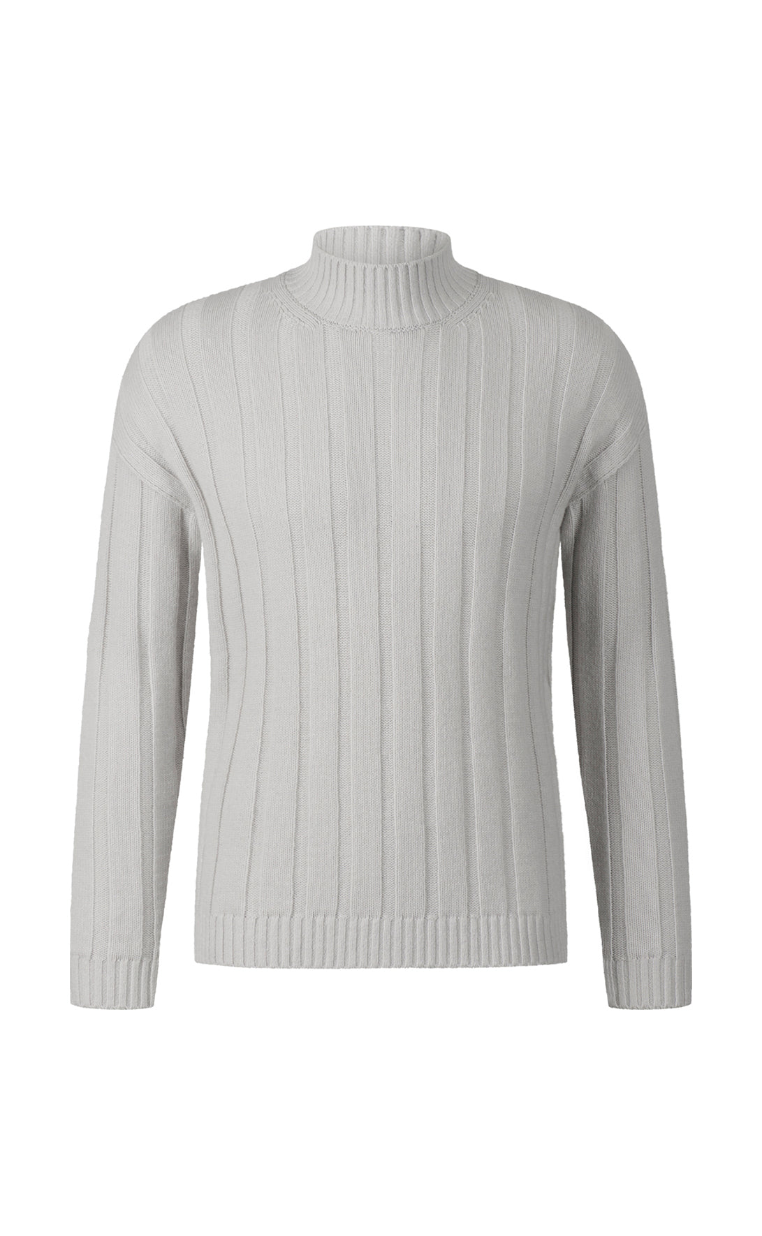 Sophisticated mock neck sweater in a soft, durable cashmere blend, modern fit